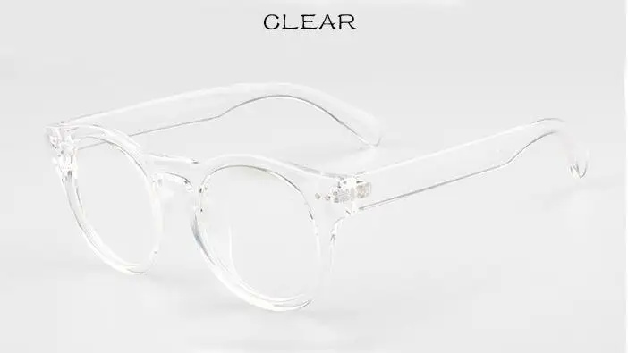 C5 Clear Распродажа, Ретро стиль, круглые оптические очки, оправа, прозрачные компьютерные очки, для мужчин и женщин, Oculos De Grau, близорукость, очки по рецепту - Цвет оправы: C5 Clear