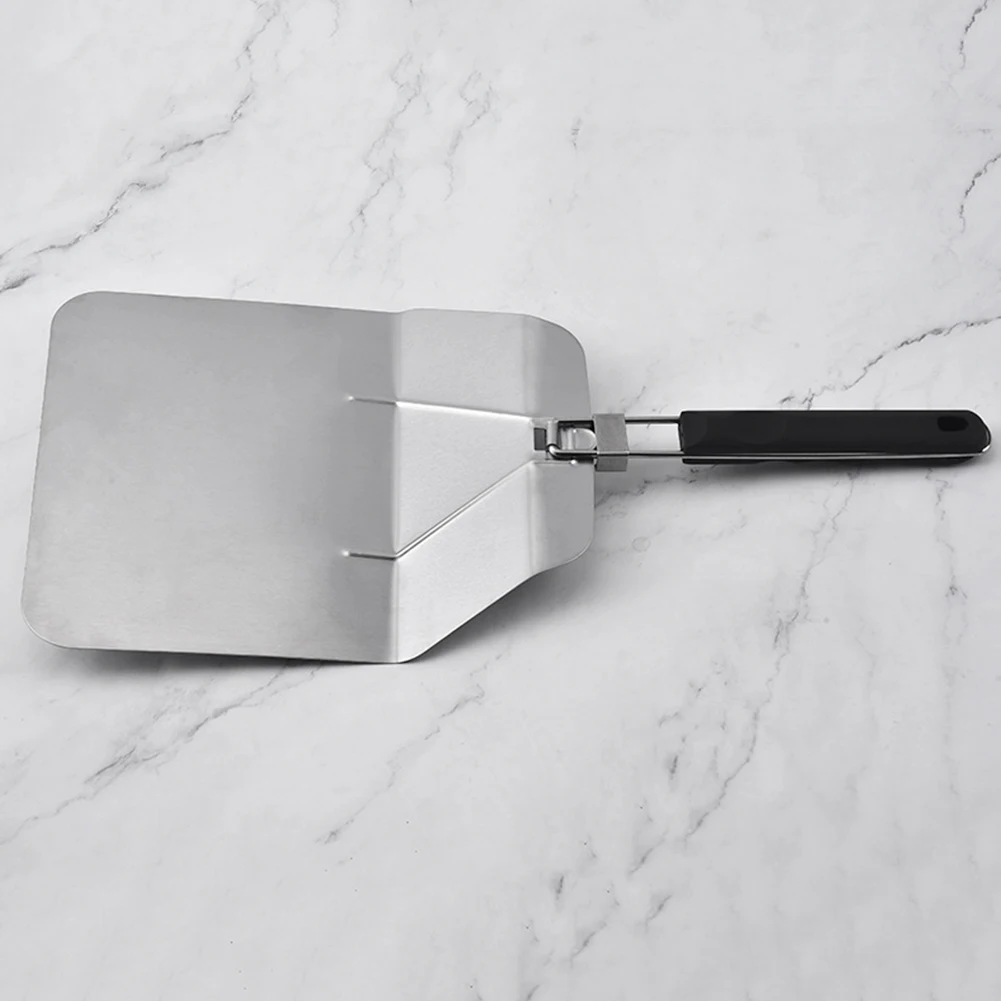 Лопатка для пиццы из нержавеющей стали антипригарная круглая разделочная доска