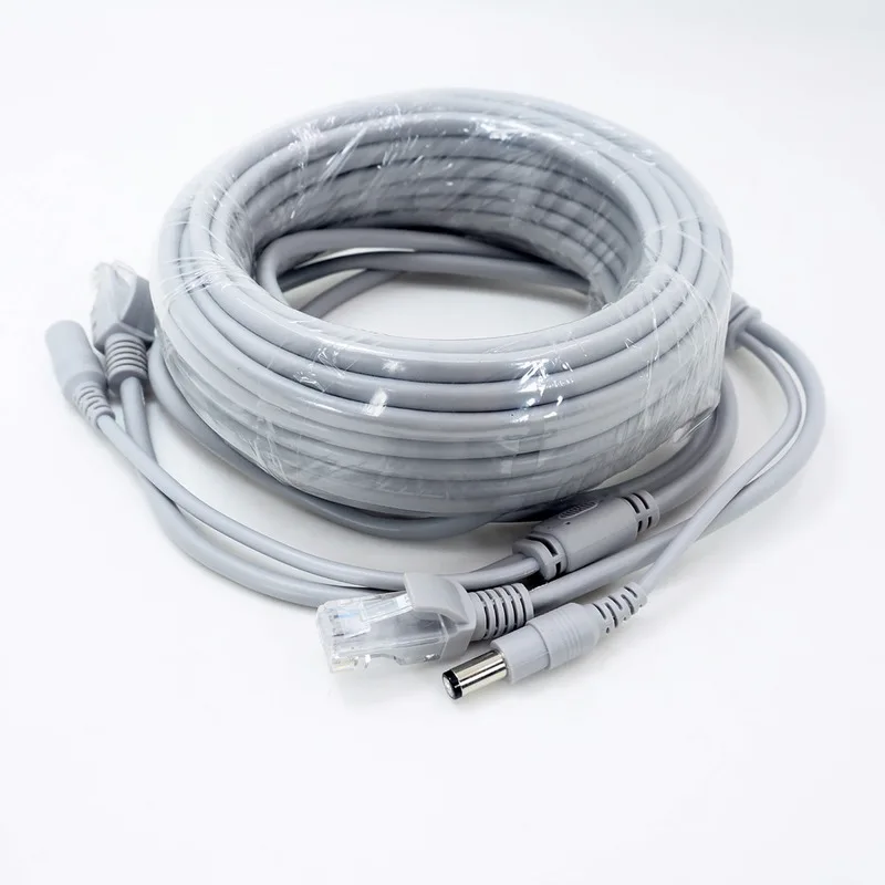 NC-10M 10 шт./лот м/33 фута Cat5E сетевой Ethernet LAN видео/DC 12 В Удлинительный кабель для