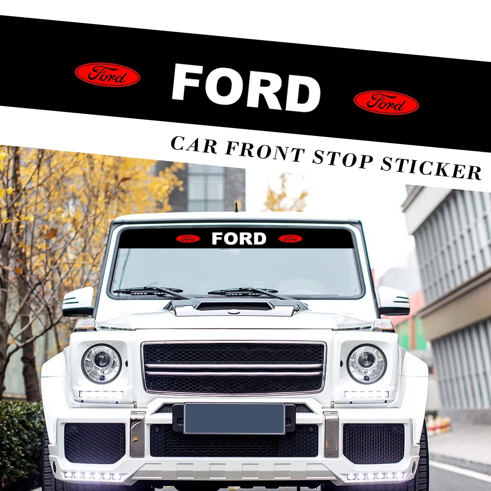 Car Banner Front Rear Windshield Sunshade Vinyl Sticker Decoration For Ford Fiesta EcoSport ESCORT Ranger Mondeo Mustang FOCUS 2 |
