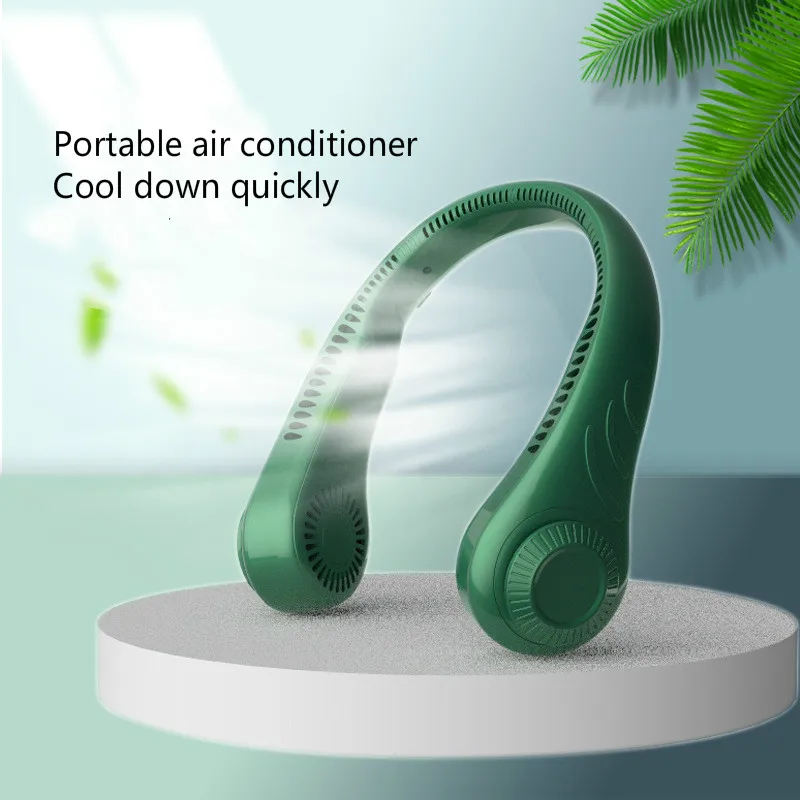

Hanging neck Fan USB portable charging handheld student lazy hanging neck small mini net red small electric fan