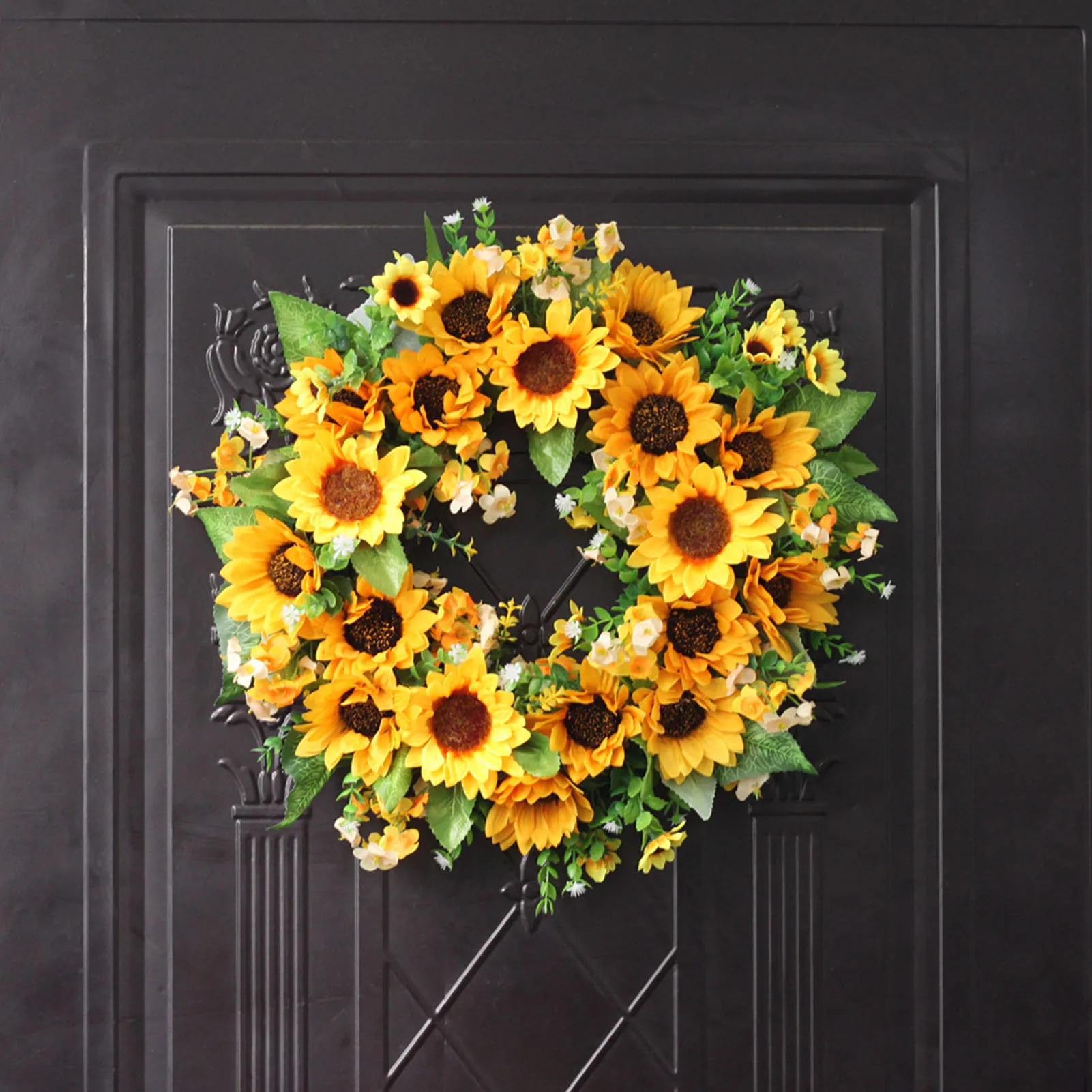 

Simulation Rose Artificial Wreaths Silk Peony Flowers Tulip Round Heart Simulation Garland For Wedding Party Decoration