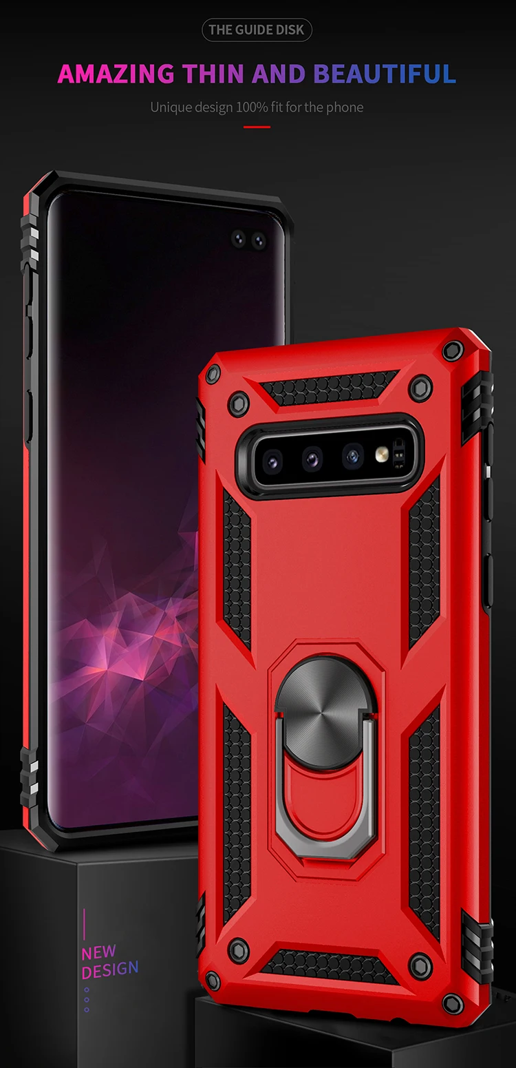 Для samsung Galaxy S10 S9 S8 Note 10 Plus S7 чехол, военный класс 15 футов. Защитный чехол с магнитной подставкой и креплением для автомобиля