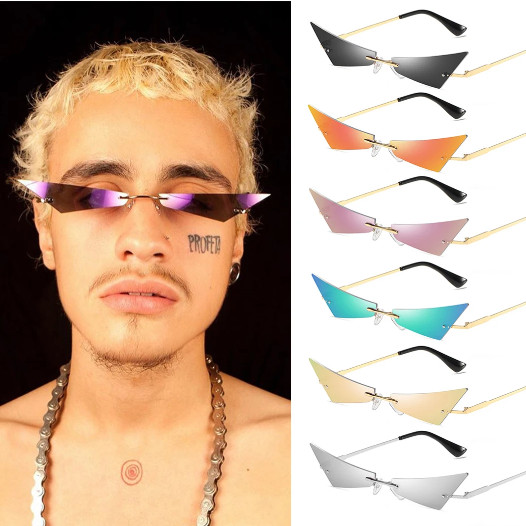 Женские и мужские модные шикарные маленькие многоугольные солнцезащитные очки