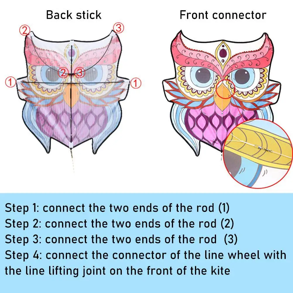 2021 с рисунком Совы из мультфильма воздушный змей &quotСова&quot для детей ветер до high