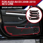 Высокого качества резиновый уплотнитель двери автомобиля против пэд стикеры защитный коврик полиэстер боковых кромок защитный ковер для Audi A8 D3 2008-2010 4E S-line
