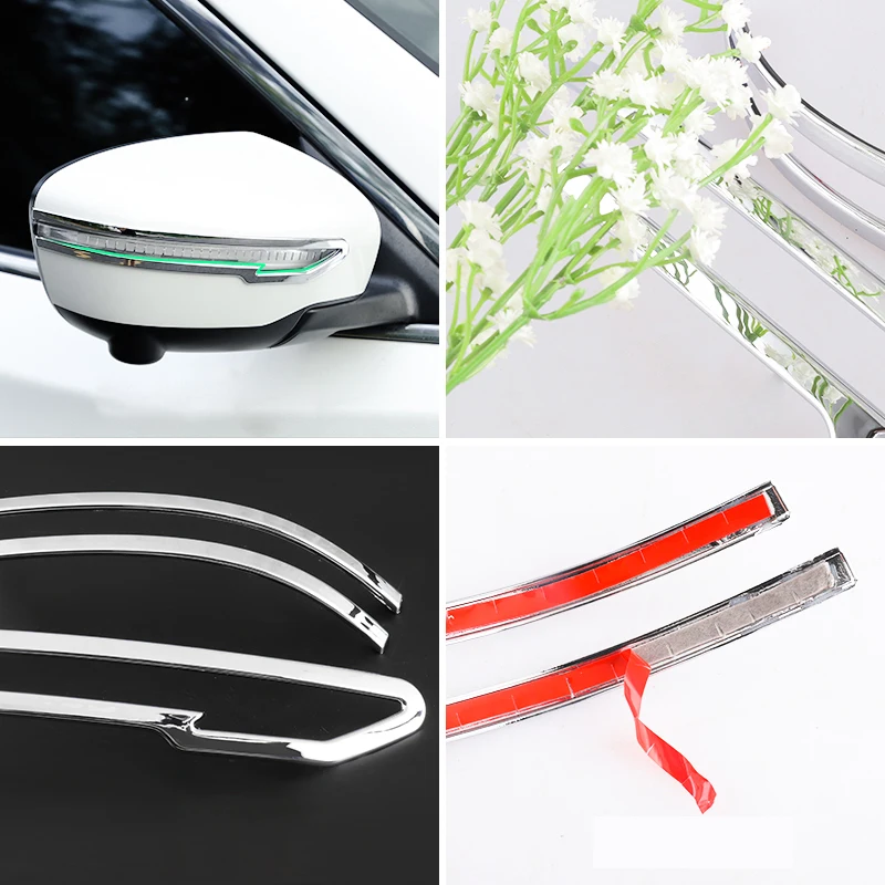 

2Pcs Car Rearview Door Mirror Signal Light Cover ABS Trim Frame Sticker For Nissan Xtrail X Trail T32 Qashqai J11 Accesorios