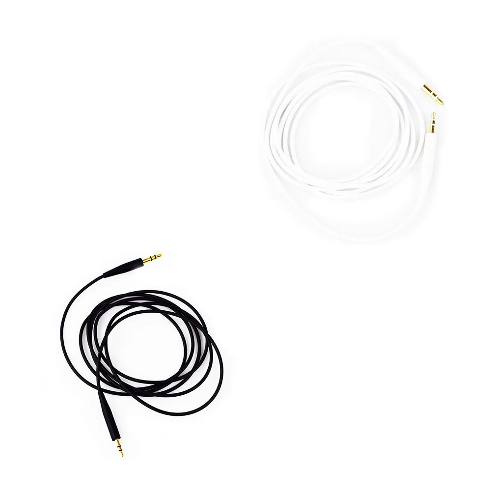 

UEHSDAY 140 CM Black / White Replacement Audio Cable For Bose On-Ear 2 OE2 OE2i QC25 QC35 Soundlink SoundTrue Headphones