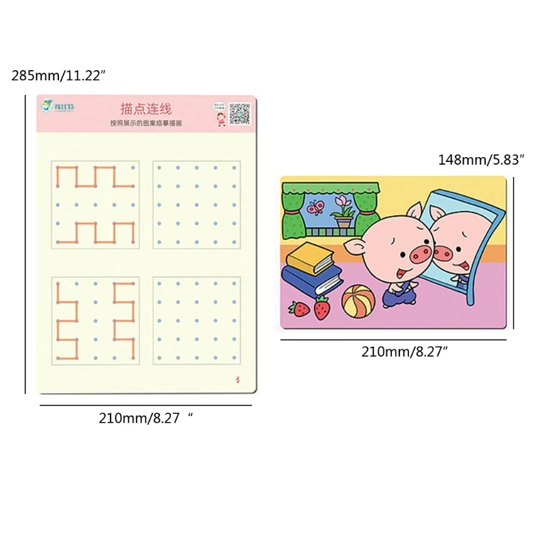 

1Set Drawing Learning Toy Writing Board Developmental Paperpad Montessori Preschool Educational Toy Pen Holding Training