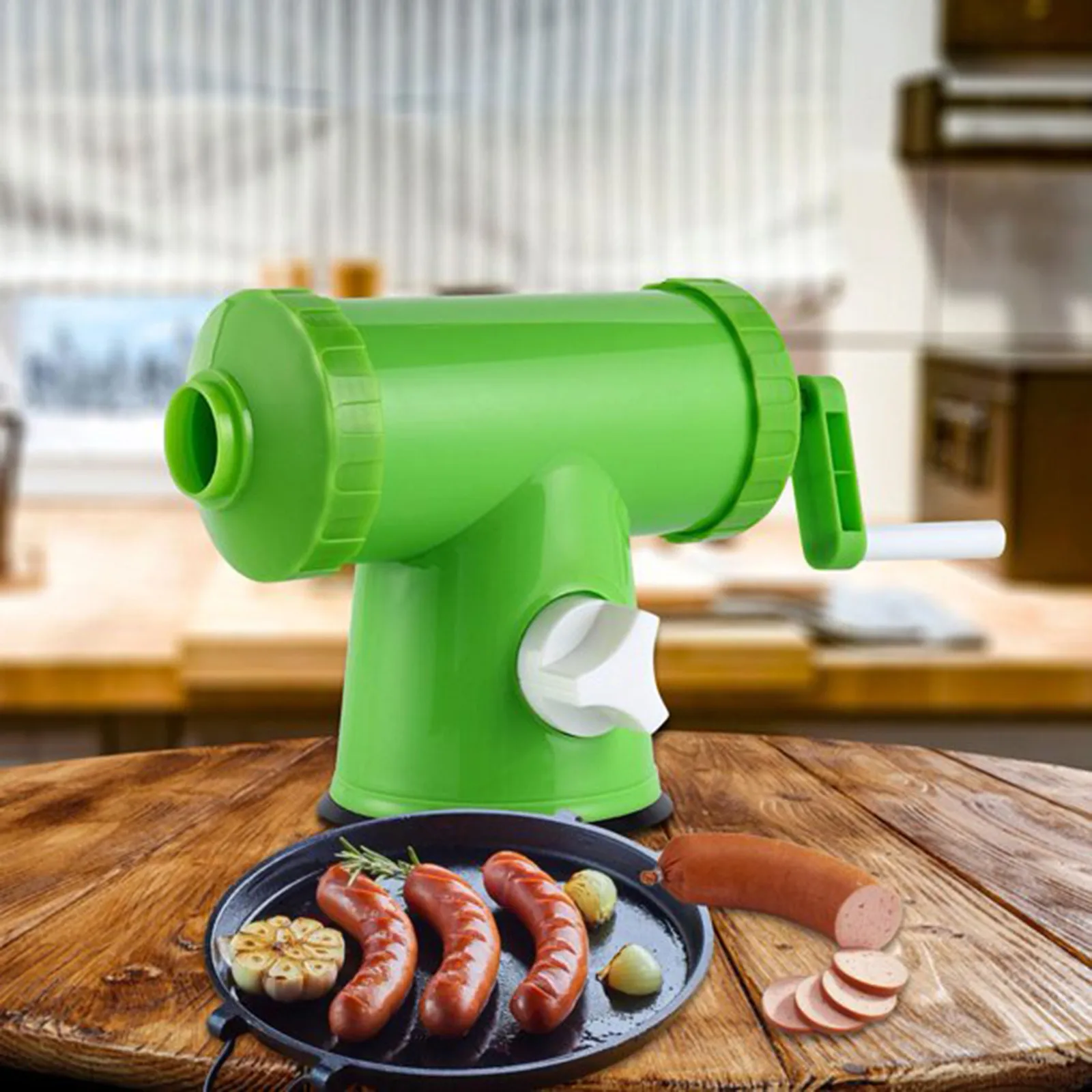 

Manual Vegetable Mandoline Cutter Multifunctional Shakin Manual Sausage Maker Meat Stuffer Filler Hand Operated Salami Maker #S