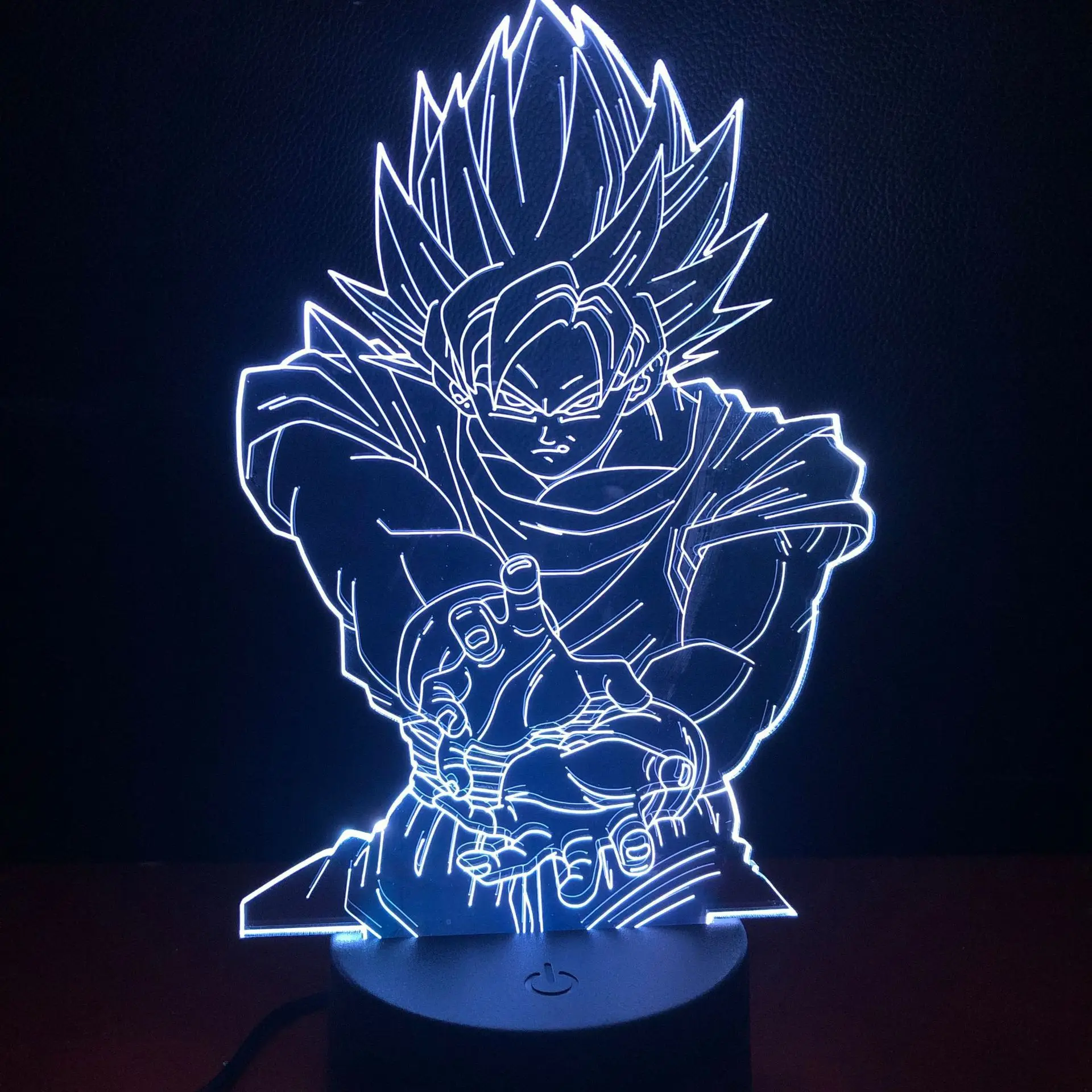 Ночник Dragon Ball Z Son Goku в стиле аниме 3D светильники для вегеты светодиодная лампа DBZ с