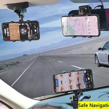 Universal Dashboard Rear view mirror Sunshade baffle Car Phone Holder