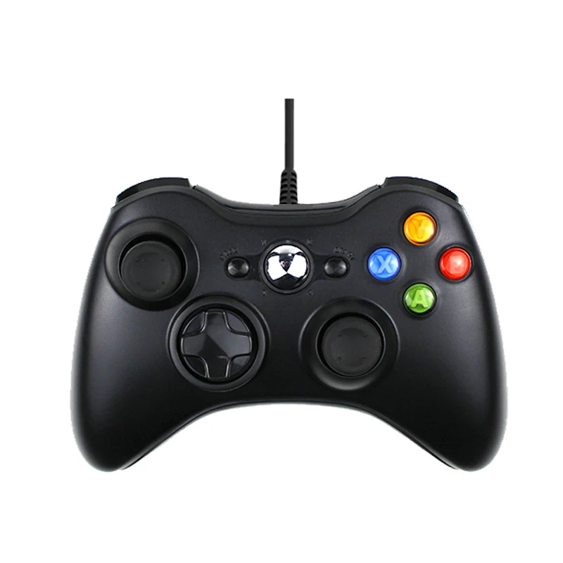 USB проводной геймпад контроллер для microsoft игровой системы ПК ноутбук для XBOX360 для Windows 7 резиновое масляное покрытие черный Gam