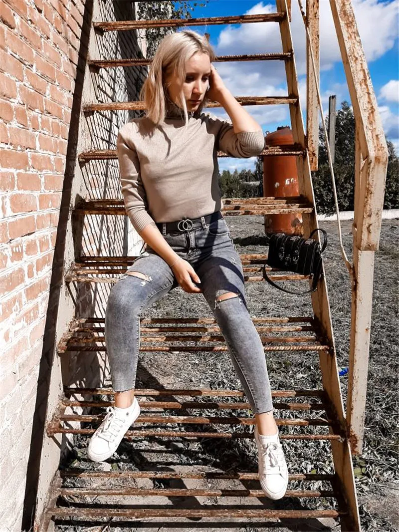 GCAROL, новинка, Осень-зима, 30% шерсть, водолазка, свитер, мягкая ручка, теплый женский джемпер, OL, вязаный пуловер, S-3XL