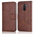 Чехол-книжка для Xiaomi Pocophone F1, кожа, тонкий, с магнитной застежкой