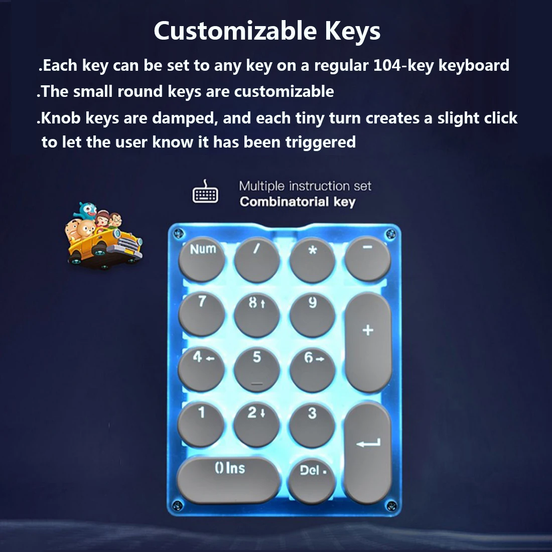 Удивительная Механическая игровая клавиатура с 17 клавишами одной рукой