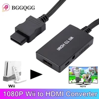 bggqgg hd wii to hdmi converter adapter 1080p 720p output video and audio with 3 5mm jack audio for pc hdtv monitor display