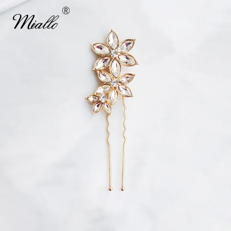 Женские свадебные заколки для волос Miallo золотистые аксессуары волос|Украшения