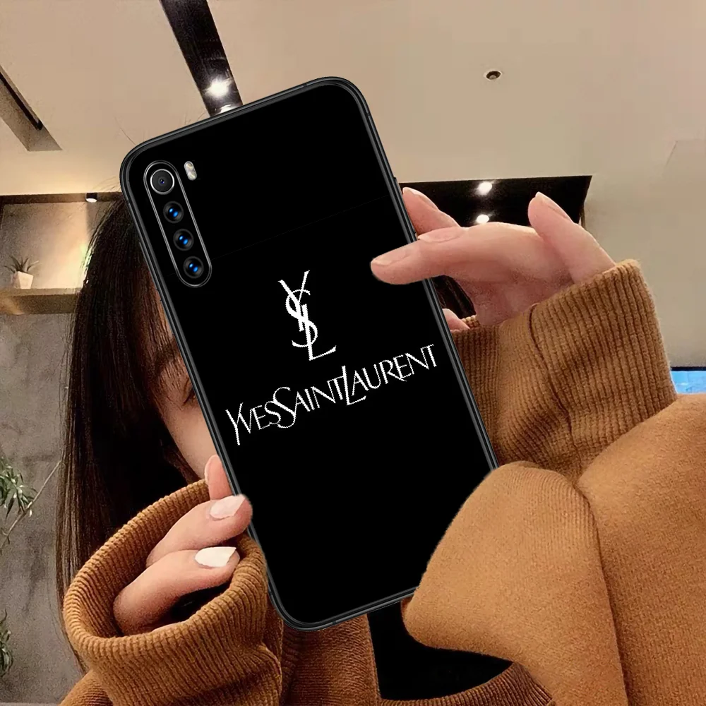 

French Luxury Brand Y-YSLS Phone Case For Xiaomi Redmi Note 7 8 8T 9 9S 4X 7 7A 9A K30 Pro Ultra black Prime 3D Cell Fashion