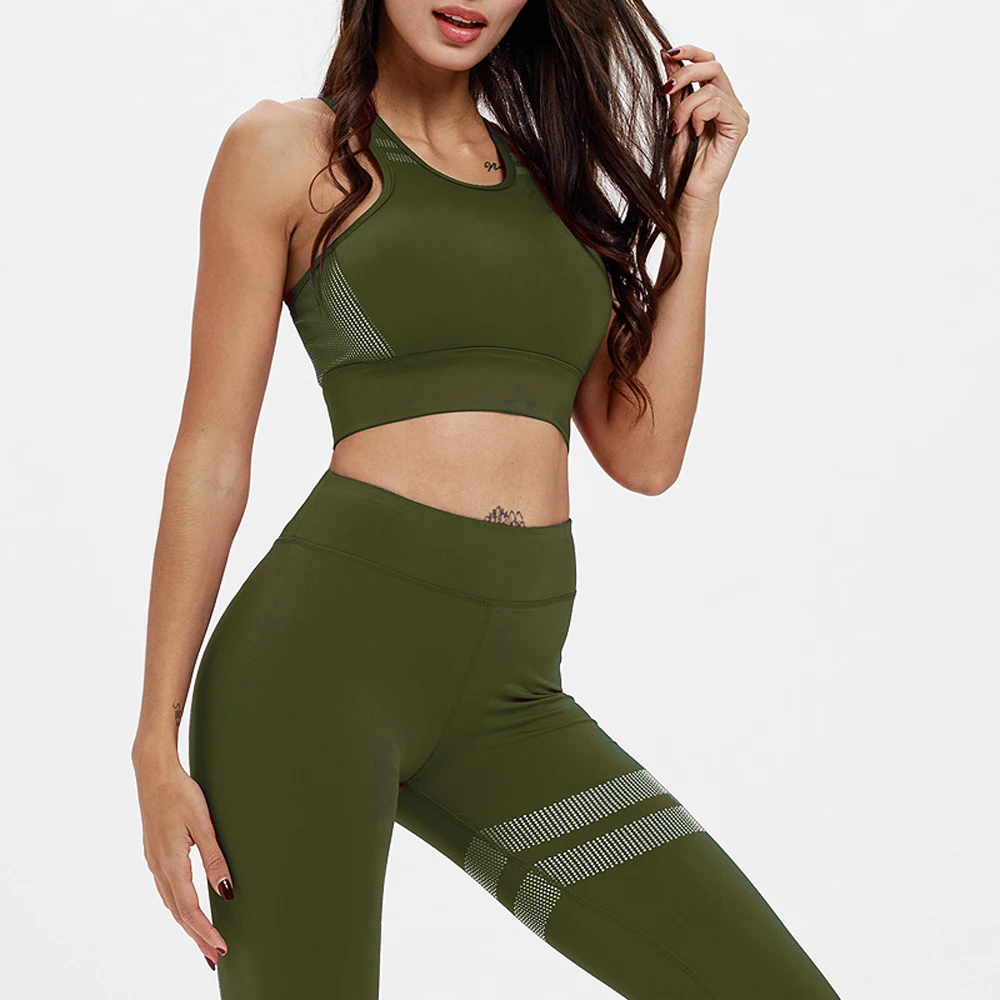 Женский бесшовный спортивный бюстгальтер с высокой талией эластичный для бега