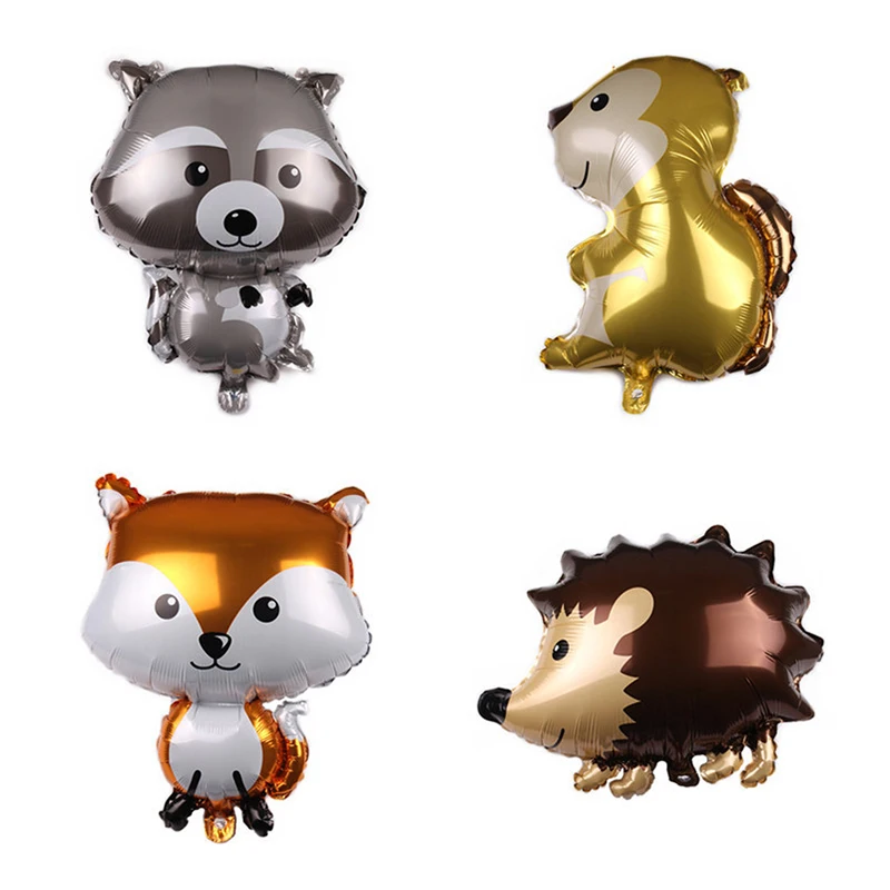 

Jungle Animal Balloons Hedgehog Fox Foil Balloon Wild Birthday Safari Birthday Party Ballon Jungle Decoration Anniversaire