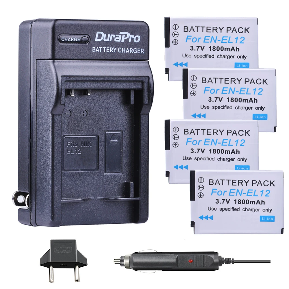 4 шт. литий ионные аккумуляторы 1800 мАч для Nikon S8200 S9100 S9200 S9300 P300|eu plug|charger eucharger eu plug |