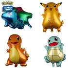 4 шт.компл. японского Покемон 3D воздушные шары День рождения украшения Пикачу Бульбазавр, чармандер Сквиртл тематическая вечеринка воздушный шар