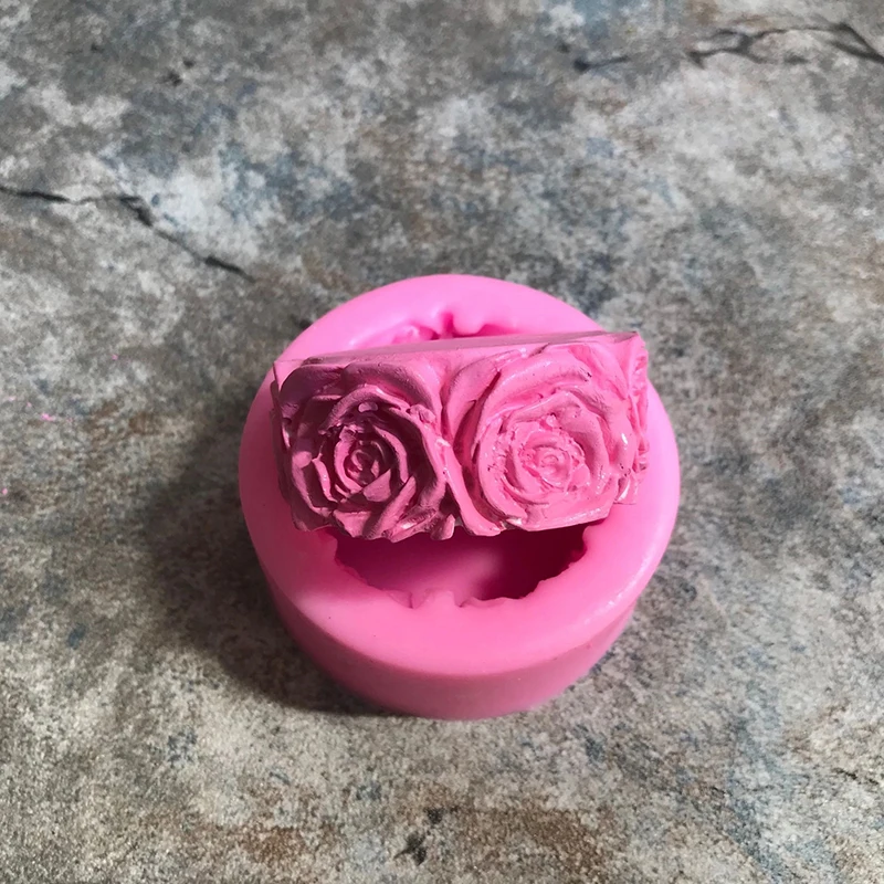 

3D Round Rose Flowers Shape Silicone Soap Mold DIY Handmade Soap Molds Cake Candle Molds Craft Decoration