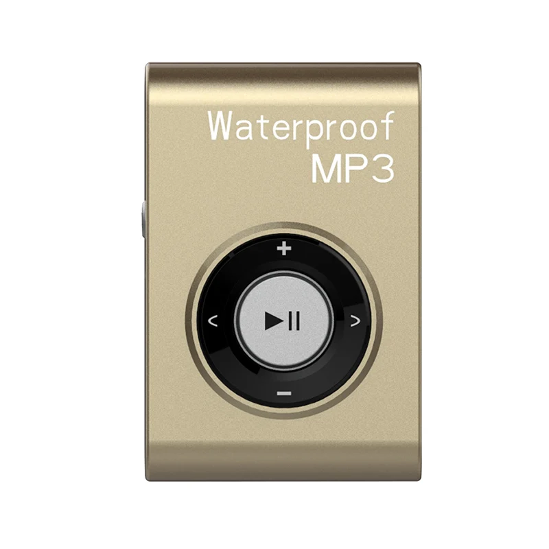 Gold Новейший мини водонепроницаемый плавательный MP3 плеер Спортивный Бег езда MP3 Walkman Hifi Sereo Музыка MP3 плеер с FM радио клип - Цвет: Gold