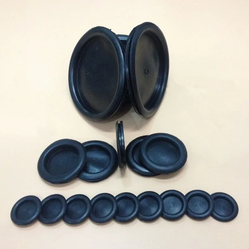 

10pcs Single-sided Rubber Wire Grommet Gasket 50mm Inner Dia Electric box inlet outlet Seal ring Dust plug cover cable protector