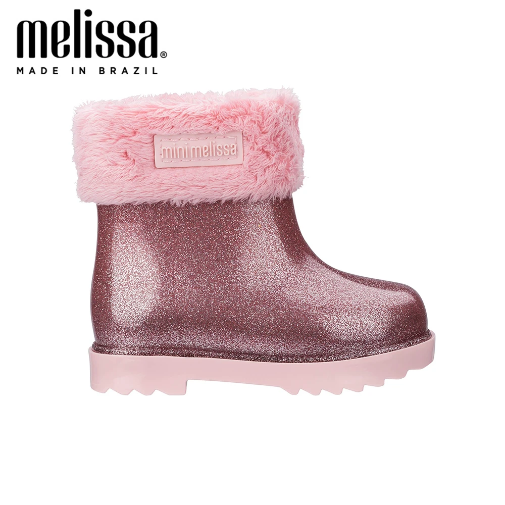 Мини ботинки Melissa Rain II для девочек обувь желе плюшевые теплые зимние новинка 2020