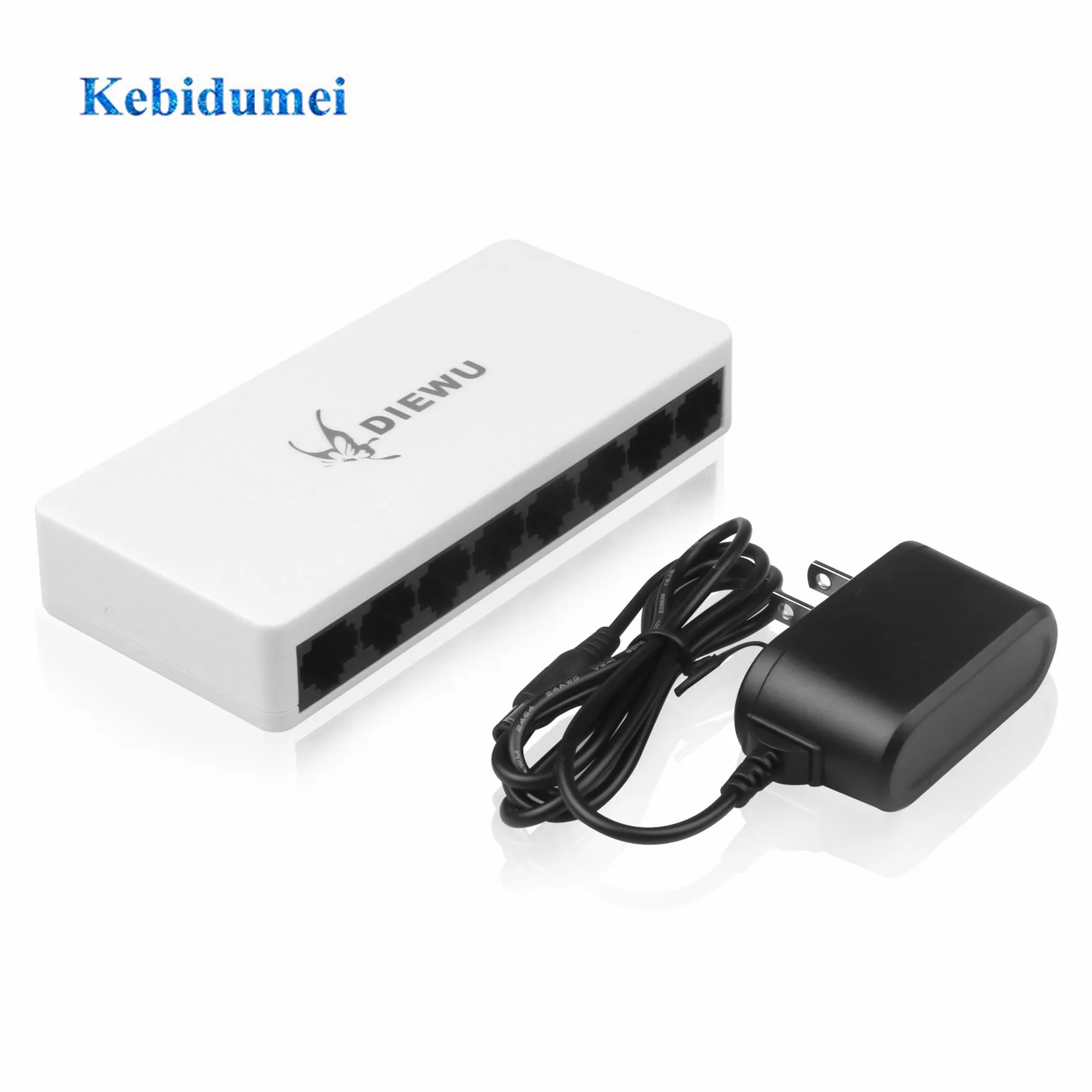 Kebidumei 8 портов LAN Ethernet сетевой коммутатор 10/100 Мбит/с высокопроизводительные