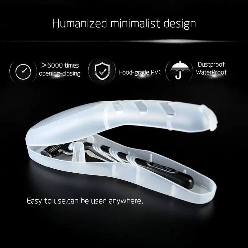 Портативный чехол для бритвы мужчин пластиковый ящик хранения бритв|Органайзеры