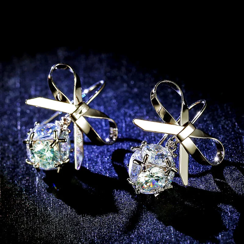 

2020 fashion jewelry luxury statement earrings Gorgeous bow gold tassel earings for womenvalentines day gift The banquet