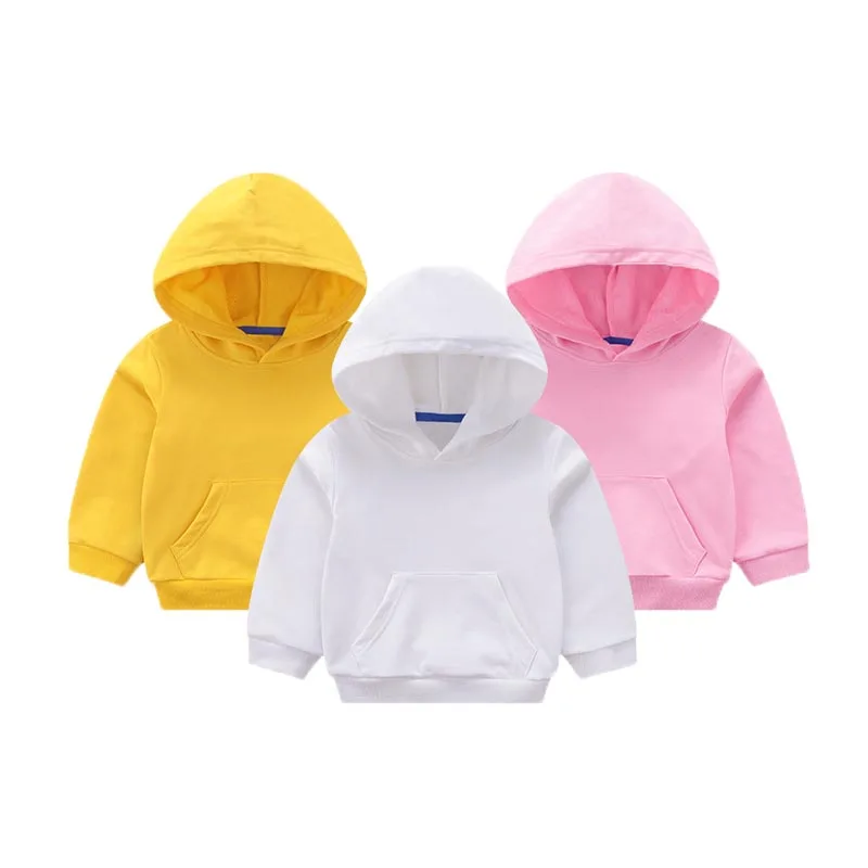 8 цветов Модные детские толстовки с капюшоном для мальчиков и девочек из хлопка