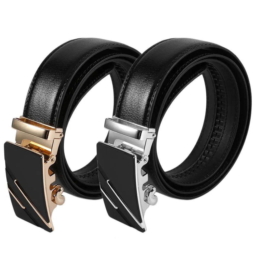 Мужской ремень из коровьей кожи Модный деловой мужской пояс с автоматической