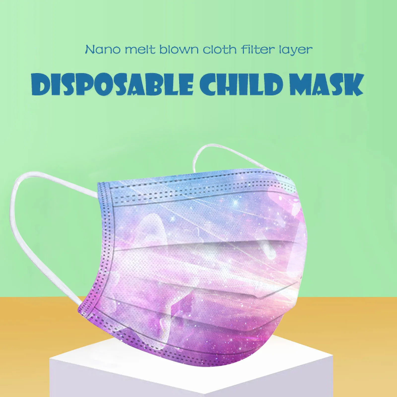 

10/100PC Adult Disposable Face Mask Gradient Printed Three Layer Protective Mouth Caps Mascarillas Mouth Facial Masks mondkapjes