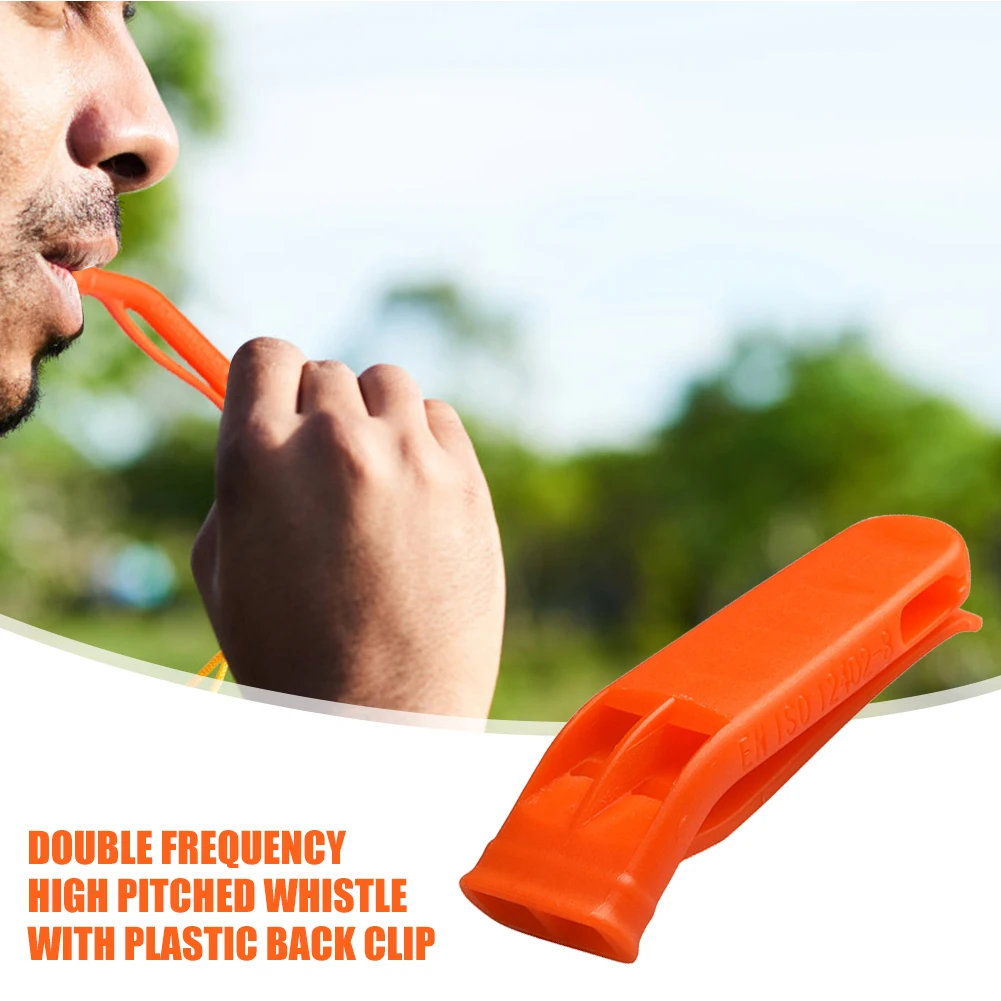 

5/10pcs Whistle Outdoor Camping Hiking Survival Rescue Emergency Loud Whistle Sports Match Double Pipe Dual Band Whistle