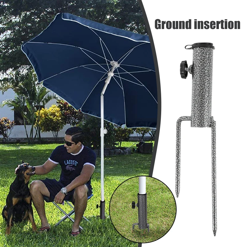 

Parasol Ground Plug Sunshade Outdoor Sun Umbrella Stand Umbrella Black Metal Iron Fixed Umbrella Advertising Umbrella JDH88