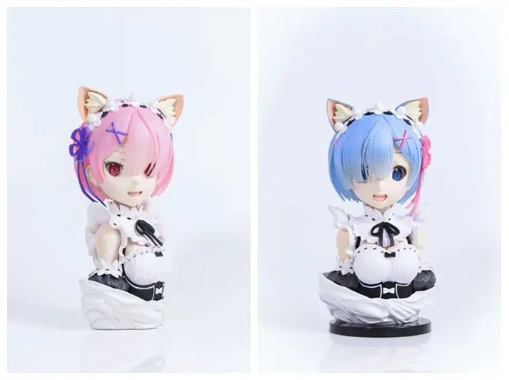 

Фигурка из ПВХ для аниме «Re:ZERO Start Life In other World», Игрушечная модель Рем, рам, голова, бюст, подарок, кукла, кавайная