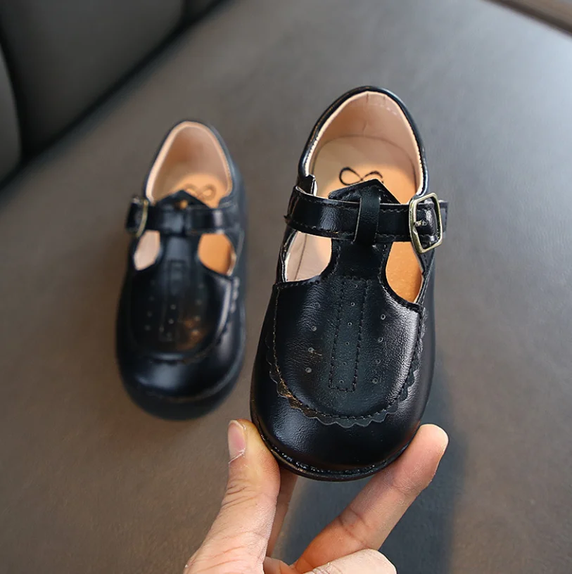 Детская кожаная обувь в английском стиле для мальчиков Модная повседневная