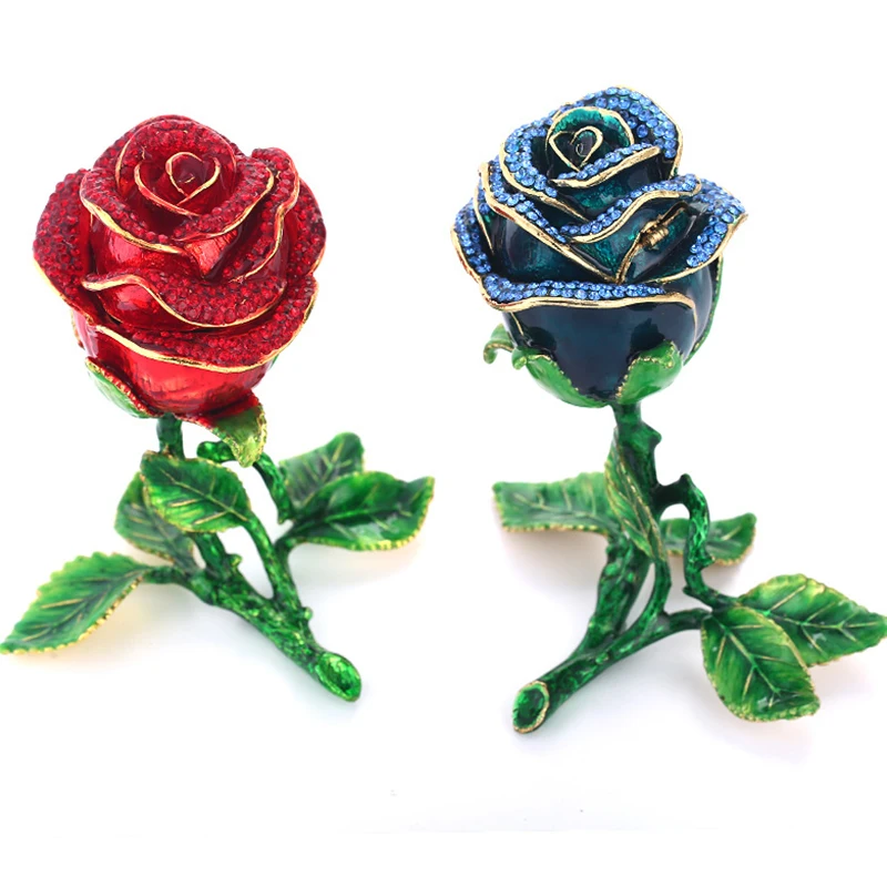 2021 модная Подарочная коробка для ювелирных изделий из сплава с эмалью и цветком