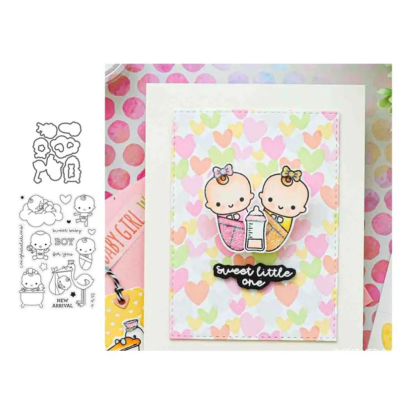 

Male Infant Metal Cutting Die And Stamp Embossing Punching Die DIY Card Cutting Paperboard Processing Technology Scrapbook