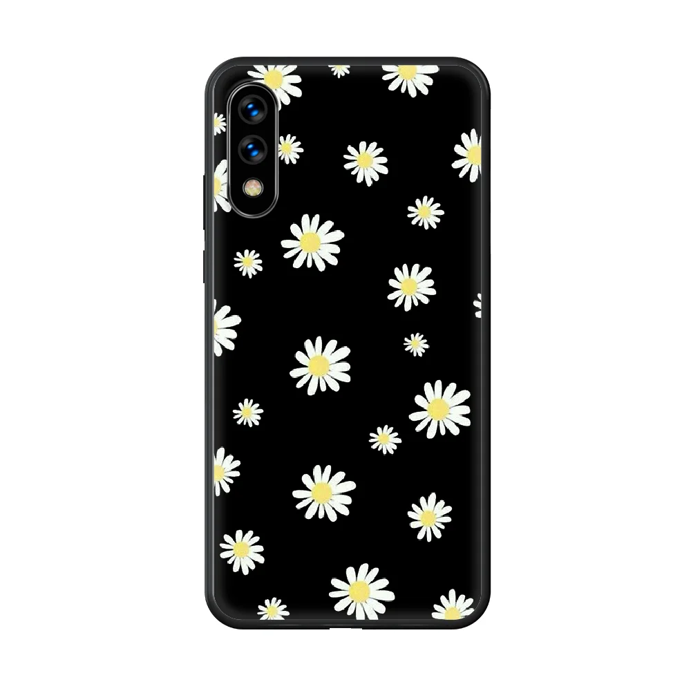 

Art Floral Daisy Flowers Phone Case hull For huawei honor play 6 7 8 9 10 view 20 A X i pro lite black coque silicone shell art