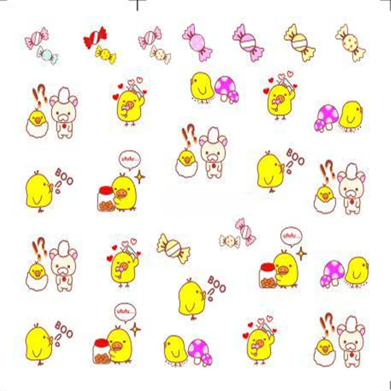 1 шт. аниме клей 3d наклейки для ногтей Фольга художественное оформление стильная