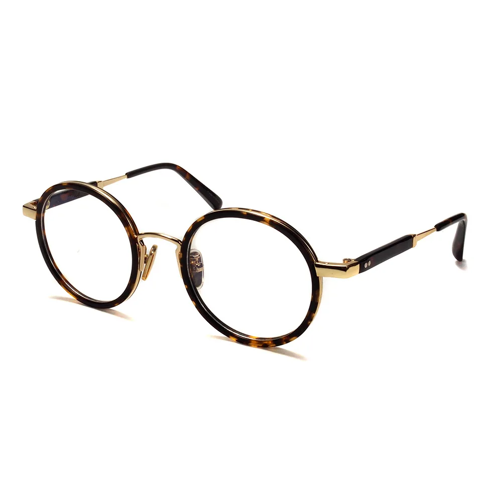 

Vazrobe Round Eyeglasses Frames Male Women Korean Nerd Glasses Men Spectacles for Prescription Optical Lens Black Gold Eyewear