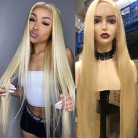 613 lace front wig 13x6 transparent 613 lace frontal wig straight human hair wigs 180 density pre plucked lace very soft