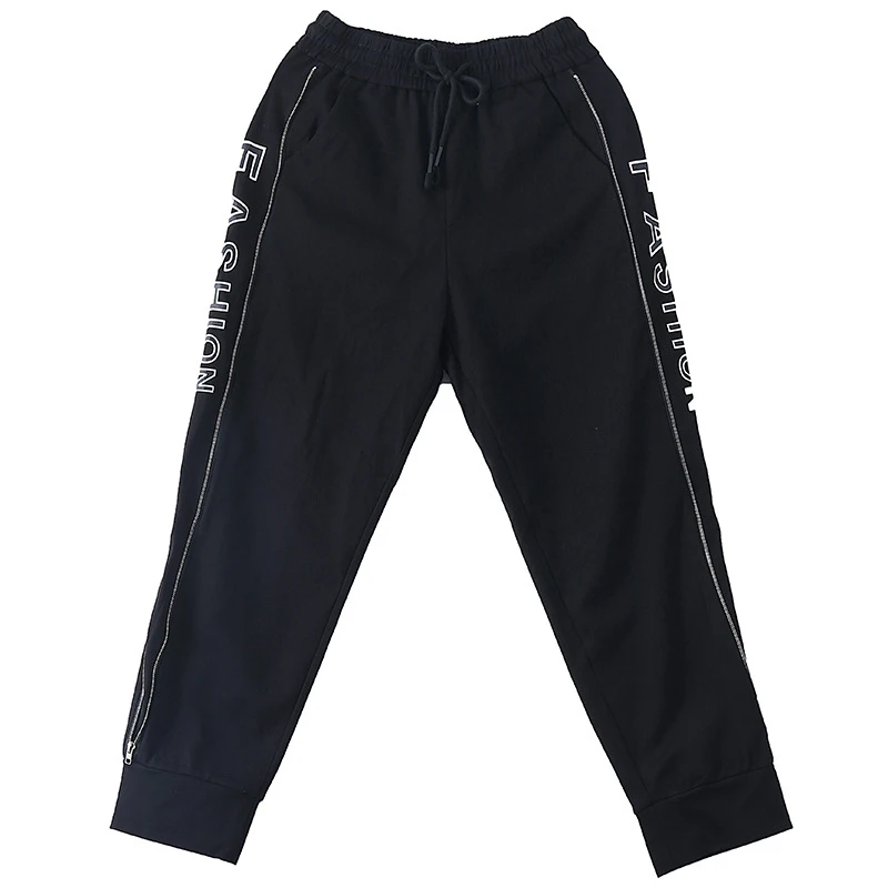 

SOUL OF TIGER British Fashion Style Spring Ladies Casual Loose Harem Pants Womens Fitness Punk Black Pantalons Elastic Trousers