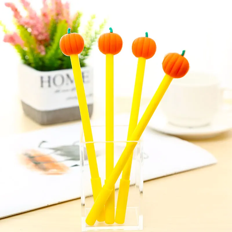 Гелевые ручки кавайные тыквы фрукты милые овощи синие чернила для школы офиса