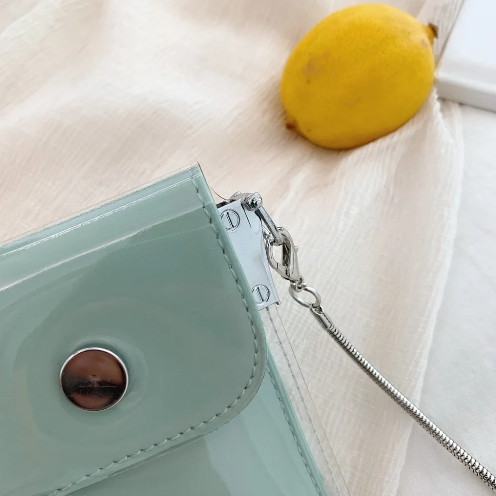 Women Waterproof Waist Bag Lether Jelly Chest Belt Bag PVC Ladies Transparent Crossbody Chain Bags Fashion Fanny Pack a08